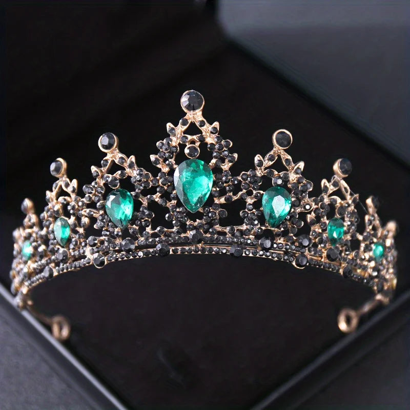 Adult Women Handmade Zinc Alloy Crystal-Rhinestone Bridal Hair Tiaras/Colors-Silver/Red/Blue/Gold/Pink/Floral