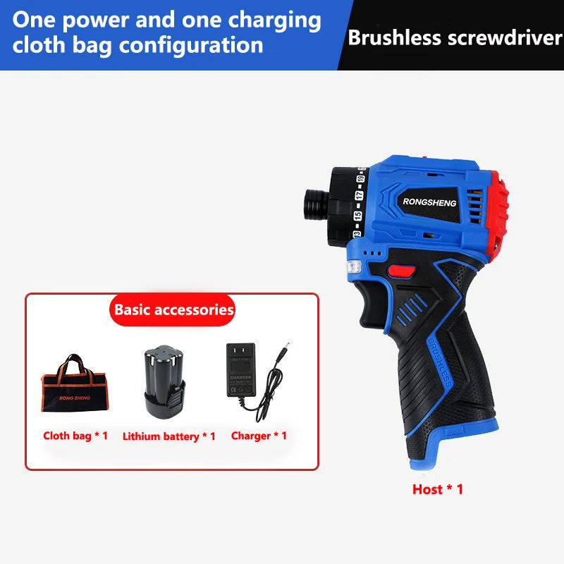 16.8V Brushless Screwdriver Driver Lithium Electric Drill Charging Hand Drill Screwdriver Electric Tool Torque Drill