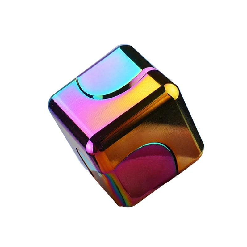 Square Metal Precision Eye-Hand Coordination Spinning Top Fidget Toys/Colors-Multicolor/Silver/Black/Ages: 13-18 + Years Old