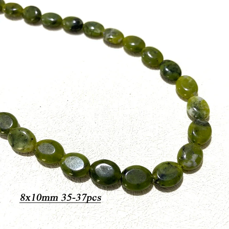 Wholesale 100% Natural Green Jade Cylinder Square Irregular Faceted Round Stone Beads for Jewelry Making Diy Bracelet Charms