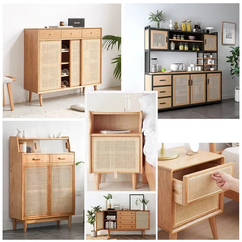 MOYU Natural Indonesian Brown-Beige Rattan Wood Rectangle Shaped Fabric Material Chair Accessories /Colors-Beige, Brown
