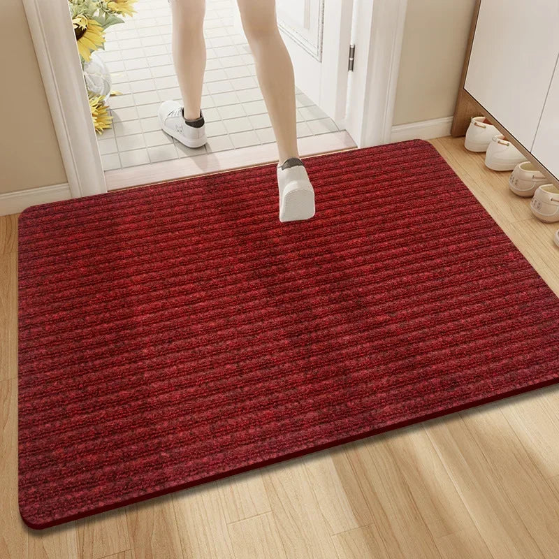 100% Polyester PERSIAN Rectangle Solid Indoor/Outdoor Non-Slip Waterproof Shaggy Door Mats/Colors-Coffee/Red/Black/Gray/Brown/Striped/Sizes: 100 x 120cm/80 x 120cm/60 x 90cm