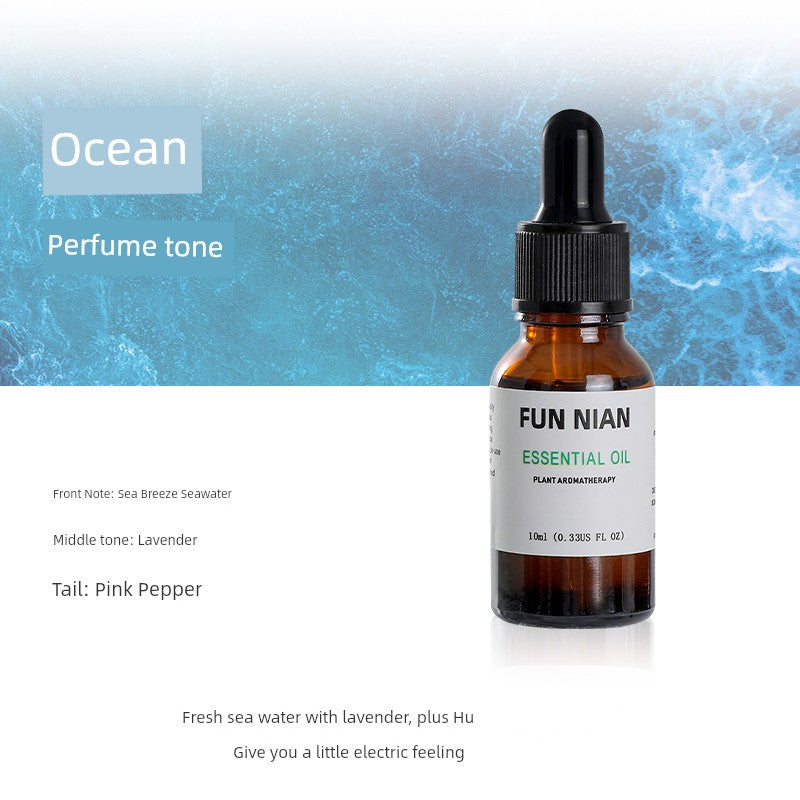 Fun Nian Water-Soluble Plant Aromatherapy Essential Oil Bottle Cap Dropper Design For Humidifier/Colors-Black/Brown/White/Blue/Multicolor