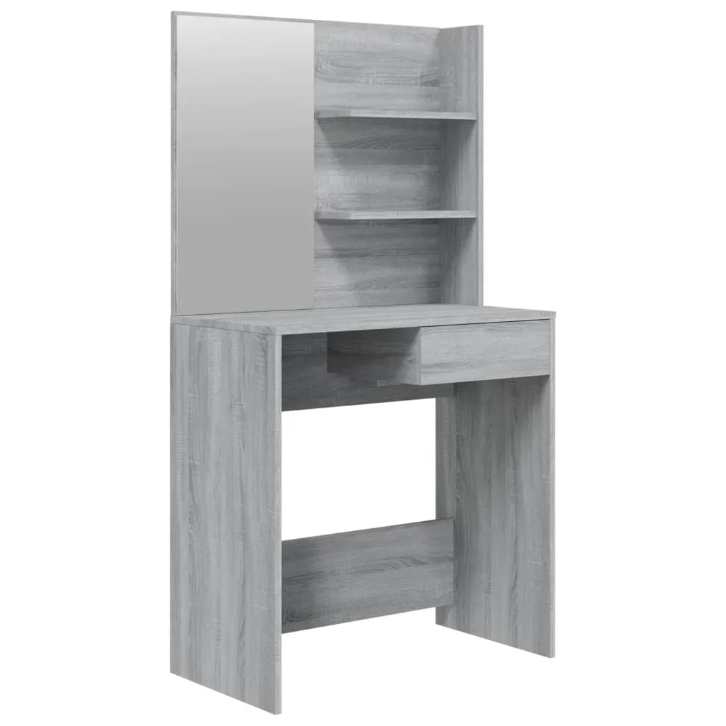 Sonoma Gray Acrylic Mirrored Modern Vanity Makeup Tables/Size: 74.5x40x141 cm/