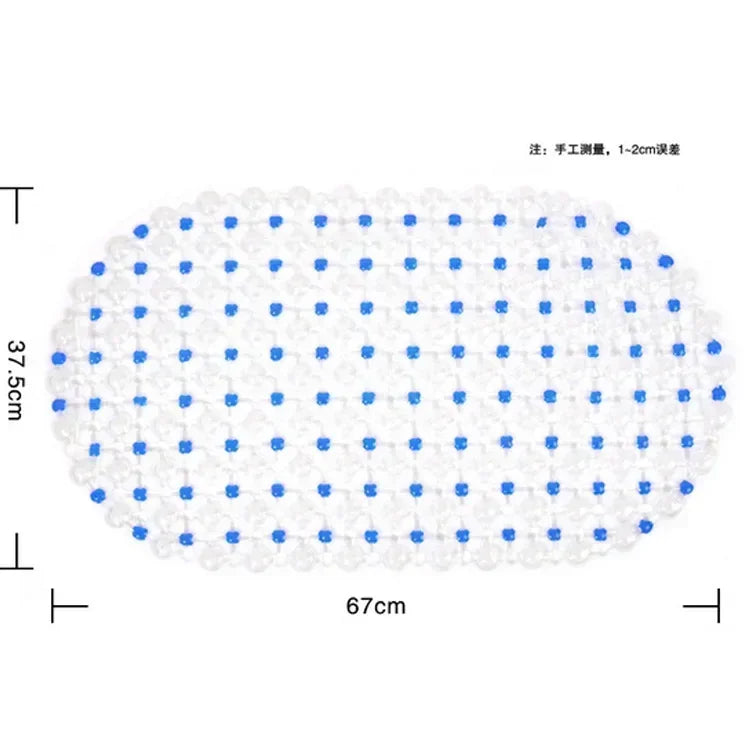 Bathroom Non-Toxic Striped-Geometric Suction Cup Shower-Bathtub PVC Non-Slip Base Mats/Size: 38x68cm/Colors/Purple/Green/White/Blue/Rose Red