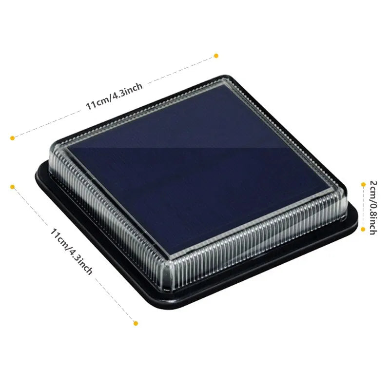 12 LEDs Solar Deck Light Largest Solar Panel Outdoor Solor Power Step Light Stair Lamp Waterproof Auto ON/Off Garden Decoration
