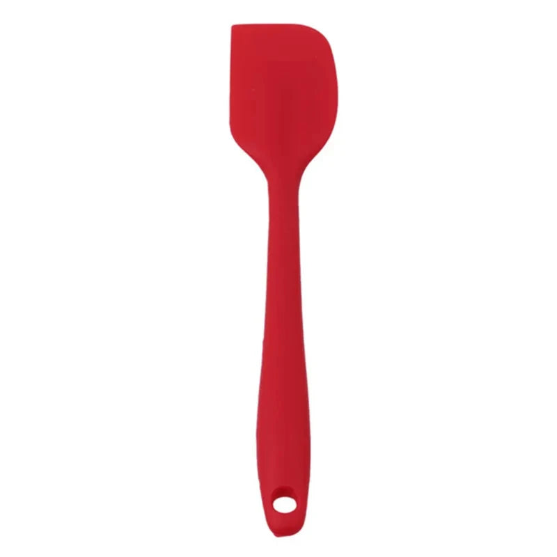Kitchen Small Heat Resistant Integrated Soft Silicone Spatulas/With Hook Hole/Colors-Red/Blue/Green/Orange/Pink