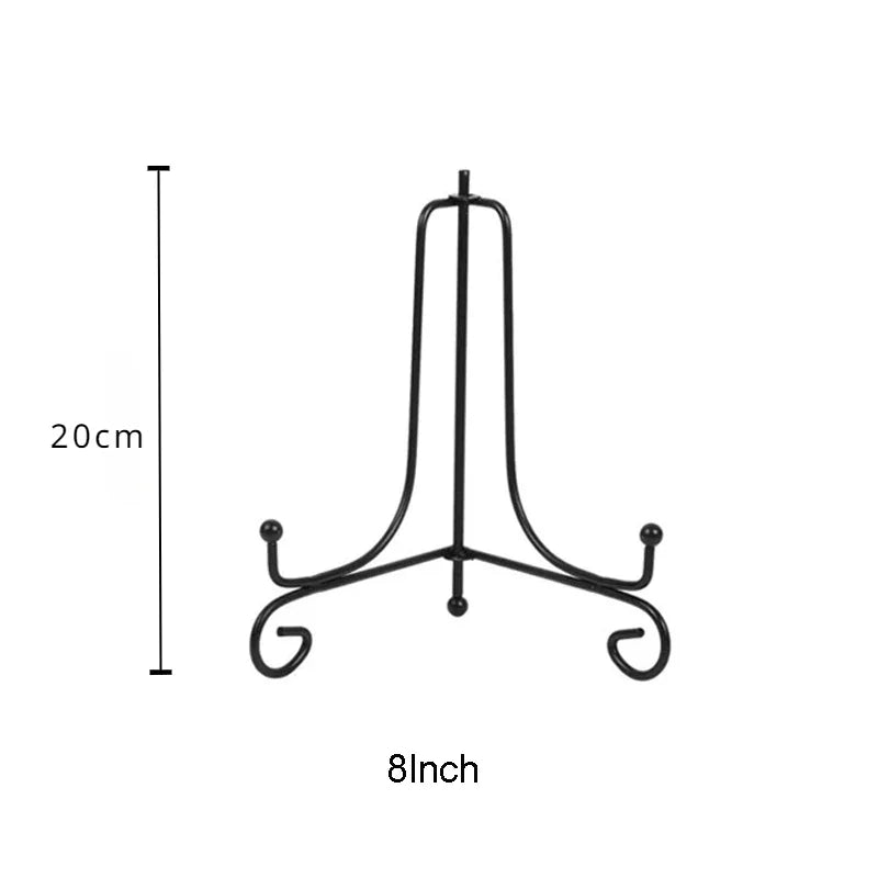 DIY Craft Black Thicken Iron Tube Bracket Foldable Removable Display Stand Holders