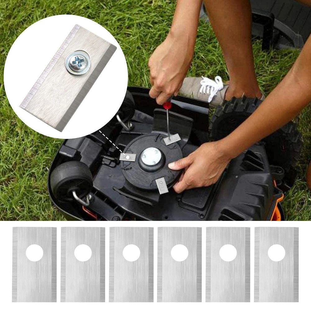 18/36/54/90PCS Blades Replacement Lawn Mower Parts For Worx Landroid Robotic Lawnmower Stainless Steel Cutter Blade Screws Set