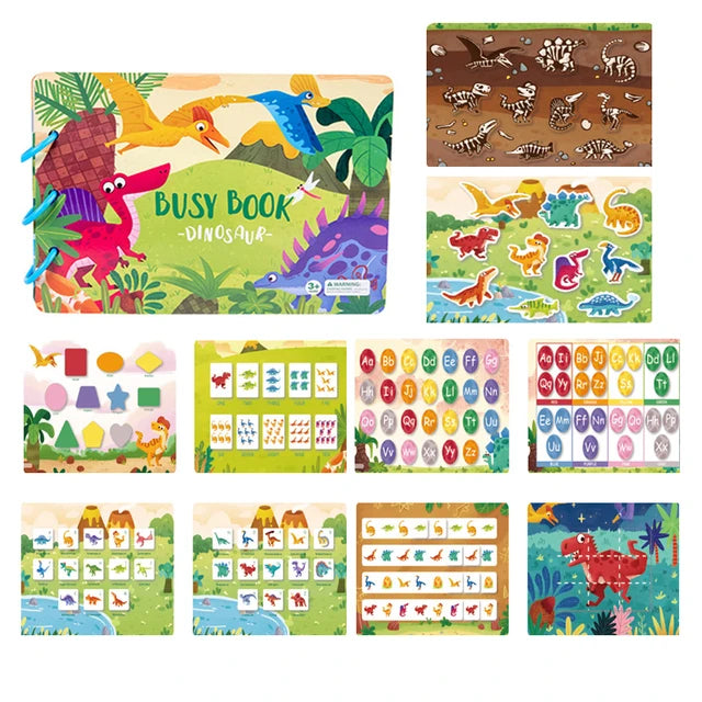 Montessori Kids Plastic Felt Fabric My First Quiet Busy Cardboard Early Education Matching Games Book /Ages: 3-Years-School-Age Older/ 15 Pages Book-30 Pages Book