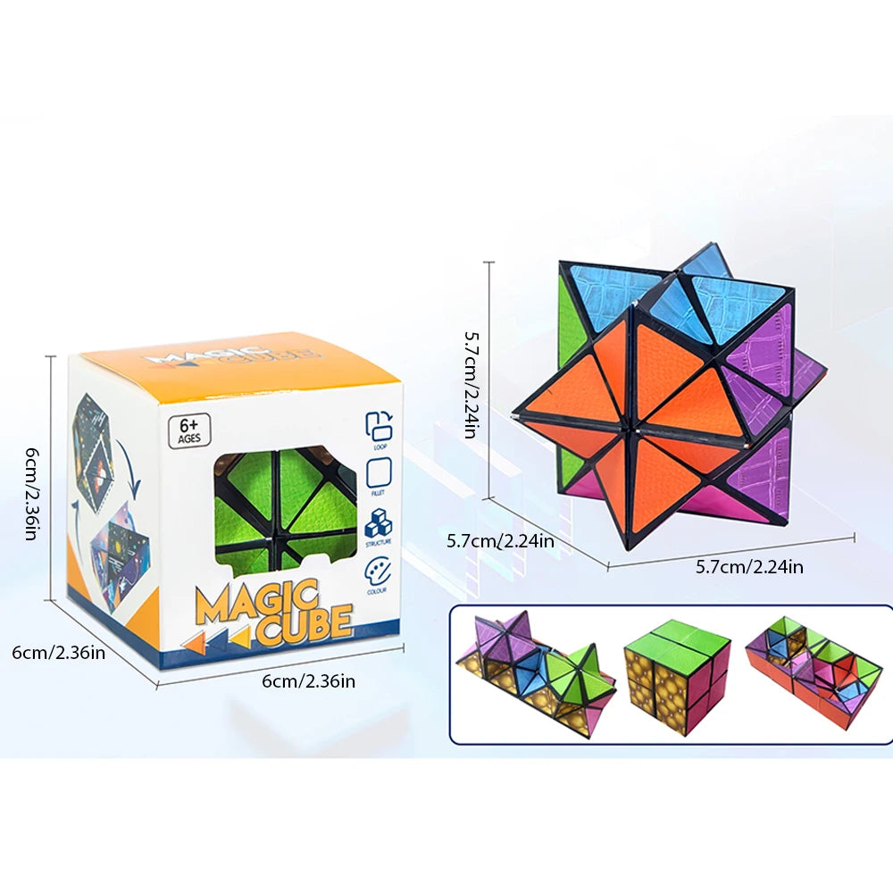 No-EN-Name-Null Kids Plastic Square Magnetic 3D Magic Cube Mechanical Puzzles Toys