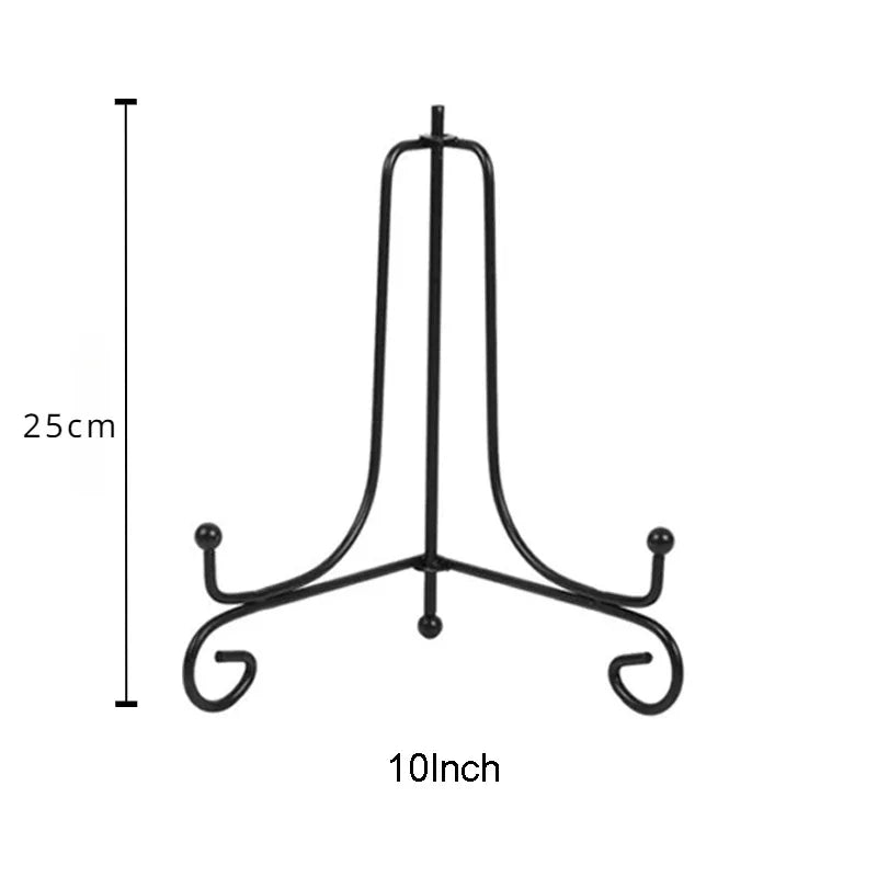 DIY Craft Black Thicken Iron Tube Bracket Foldable Removable Display Stand Holders