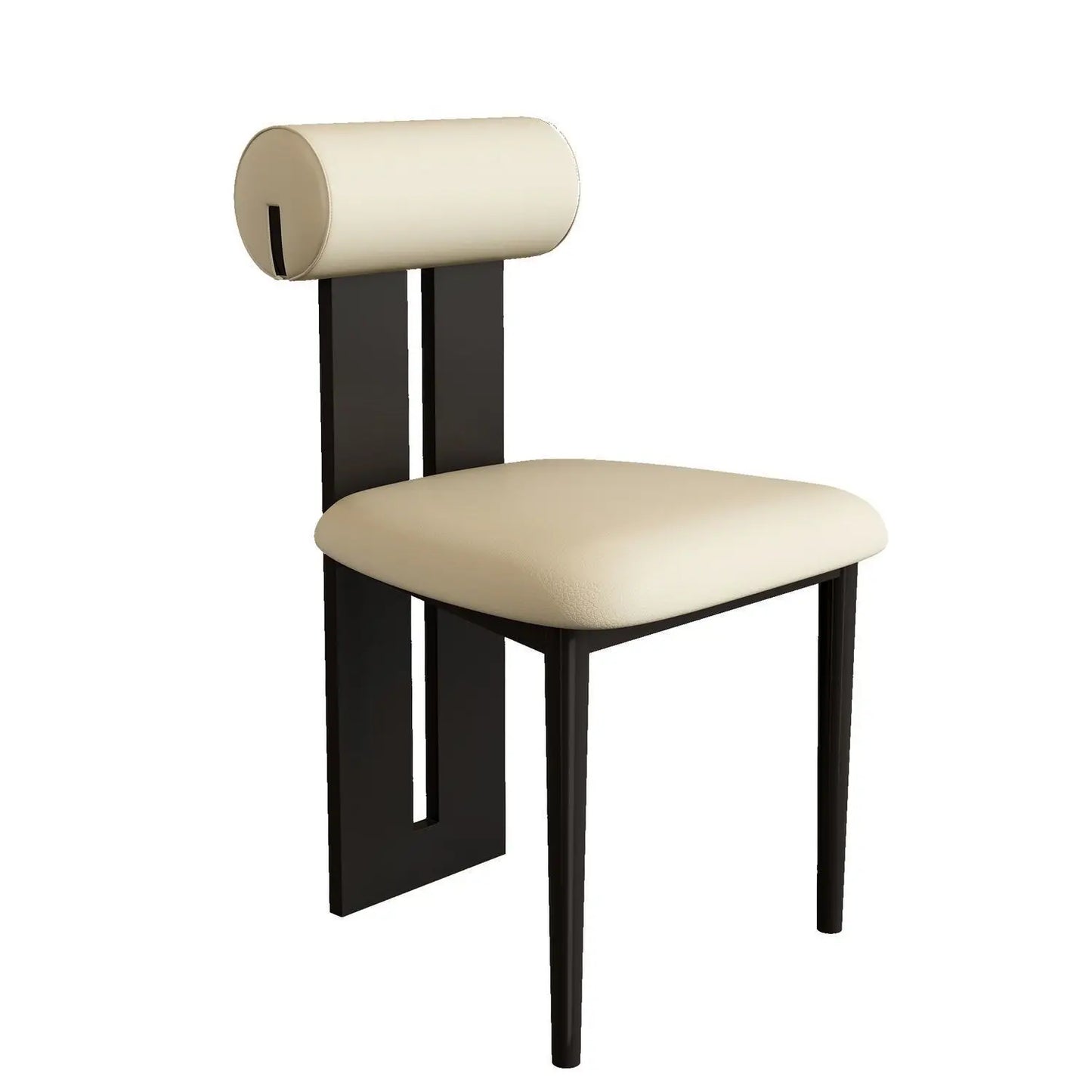 Nordic Modern Solid Wood Hard Backrest Dining Skin-Feeling Flannel Cushion Chairs/Colors-Black/Orange/Brown/Green/Beige