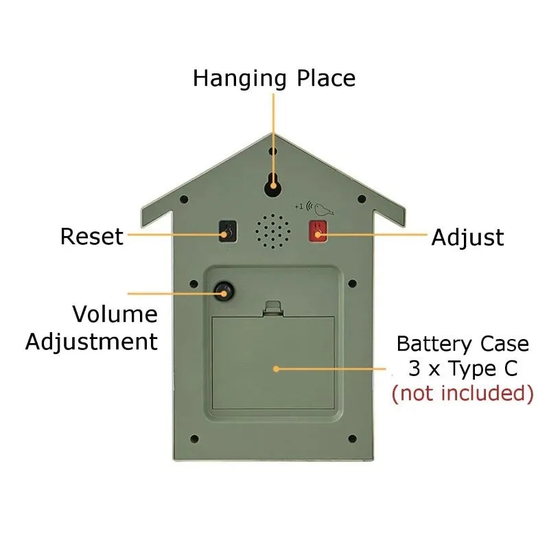 1PC Modern Bird Cuckoo Quartz Wall Clock Home Living Room Horologe Clocks Timer Office Home Decoration Gifts Hanging Watch