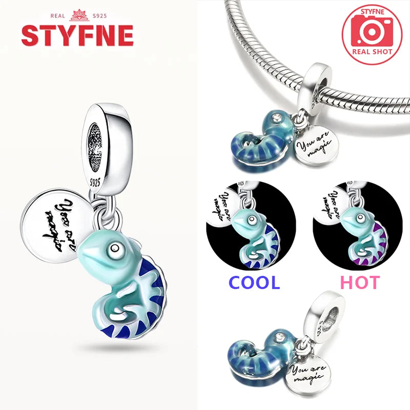 925 Sterling Silver Firefly Charms Glow in The Dark Pendant For Original Bracelet for Women fine Jewelry Love Gifts Diy