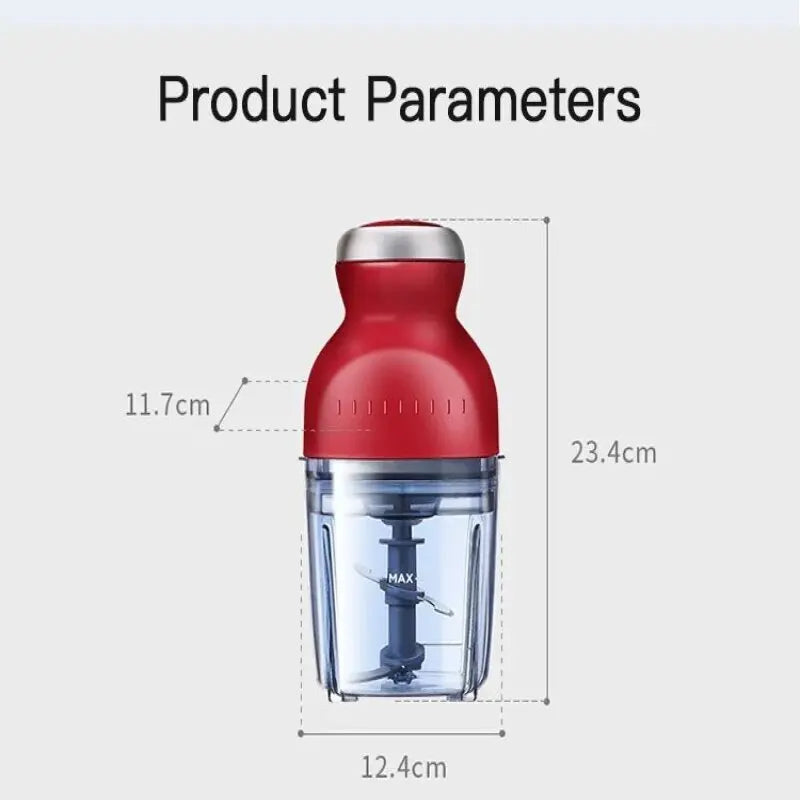 DASH Kitchen 8 Functions In 1 Multifunctional Food Processors/Equipped With 5 Accessories/300 Watts/Voltage: 220V 50Hz/Stain Steel Blades/Colors-Red/Beige