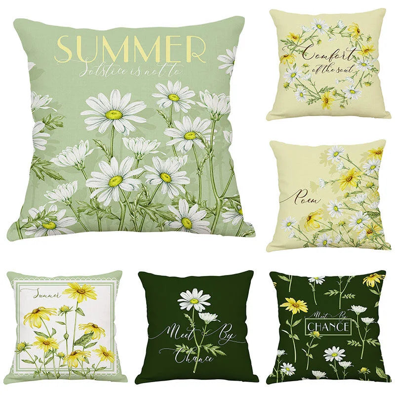 2 PCS Set Linlamlim Green Floral Throw Pillow Covers