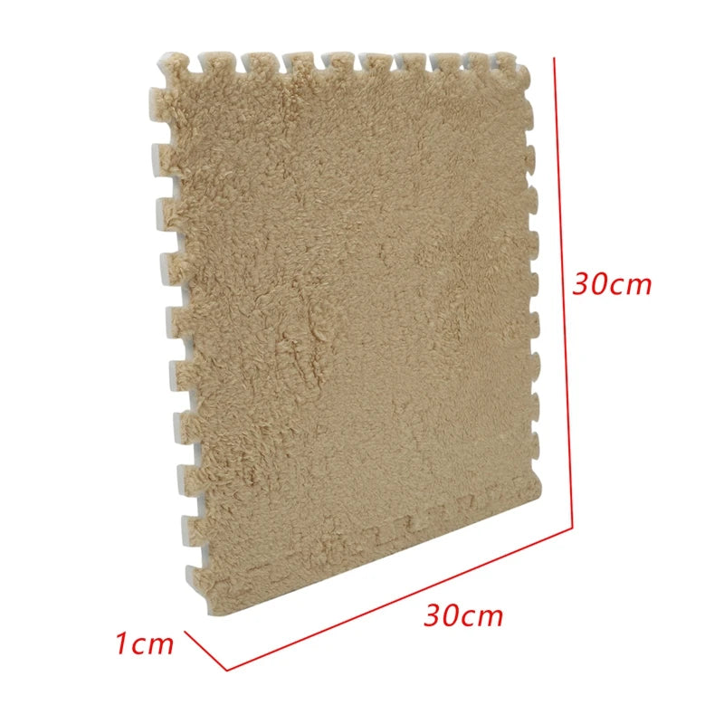 Kids 10 PCS Set Jigsaw Interlocking Ant-Fatigue Foam EVA Mat Flooring/Colors-Beige/Gray