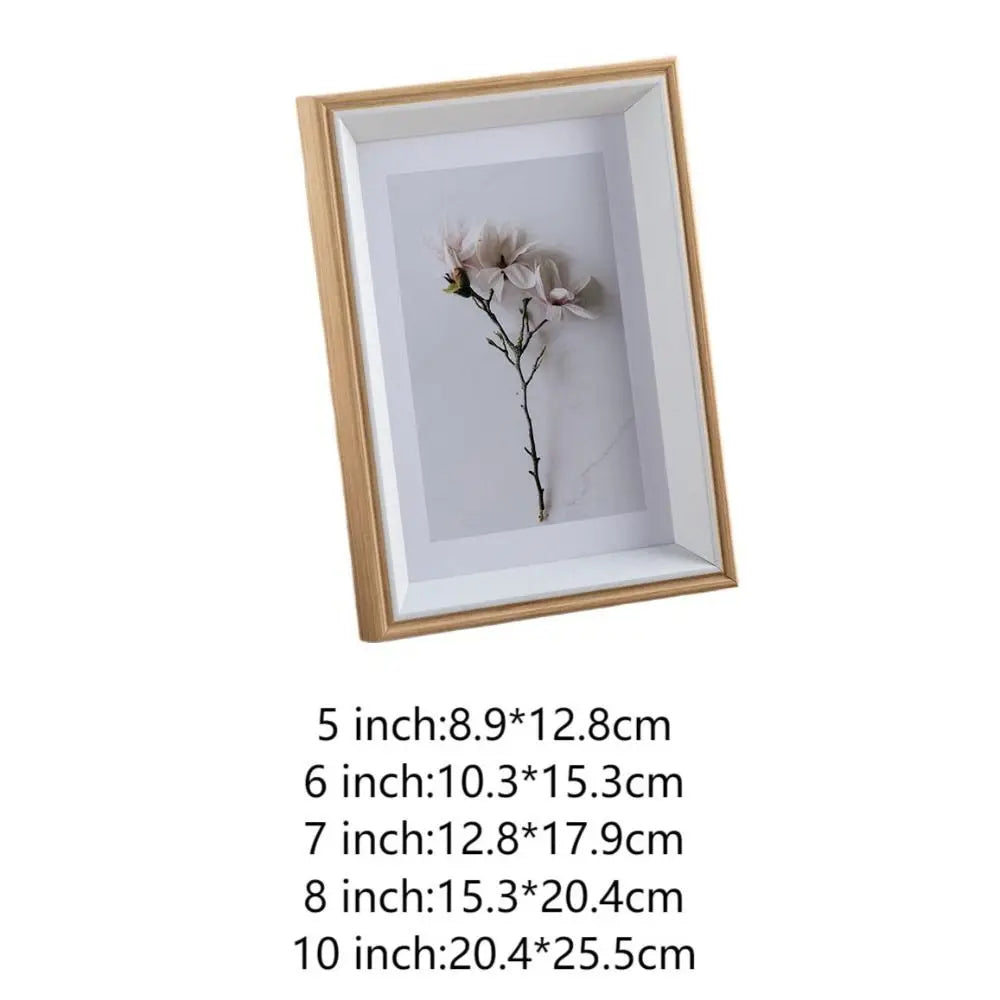 Wooden Rectangle Picture Frame Stand/Colors-Beige/Brown/Gold/Sizes: 5,6,7,8,10 inches