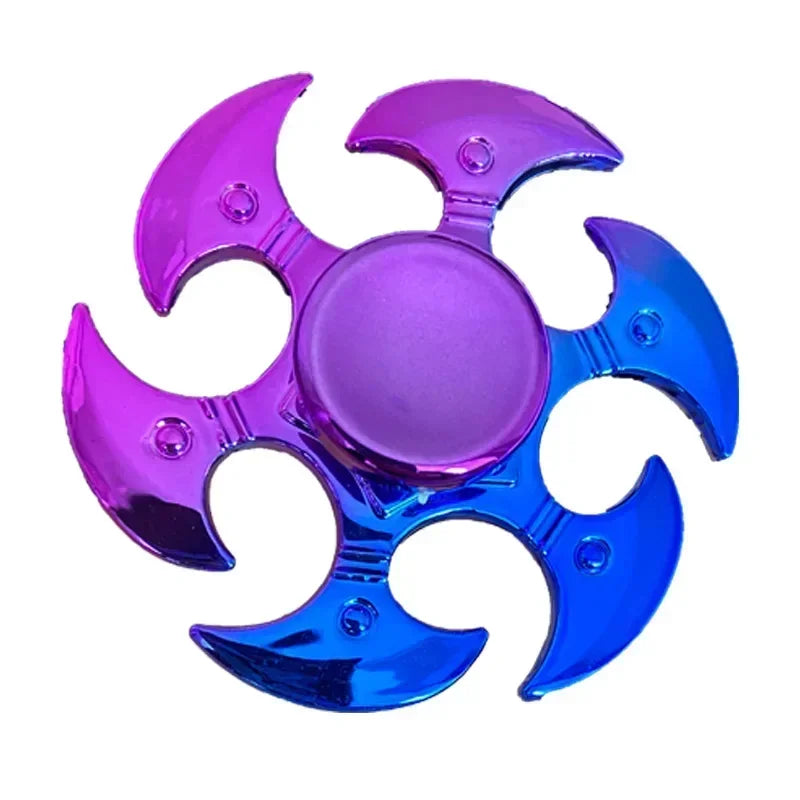 Plastic Multicolor Fingertip Spinning Stress-Anxiety Relief Fidget Toys/Ages: 6-18 Years Old Adults/Purple/Blue/Multicolor