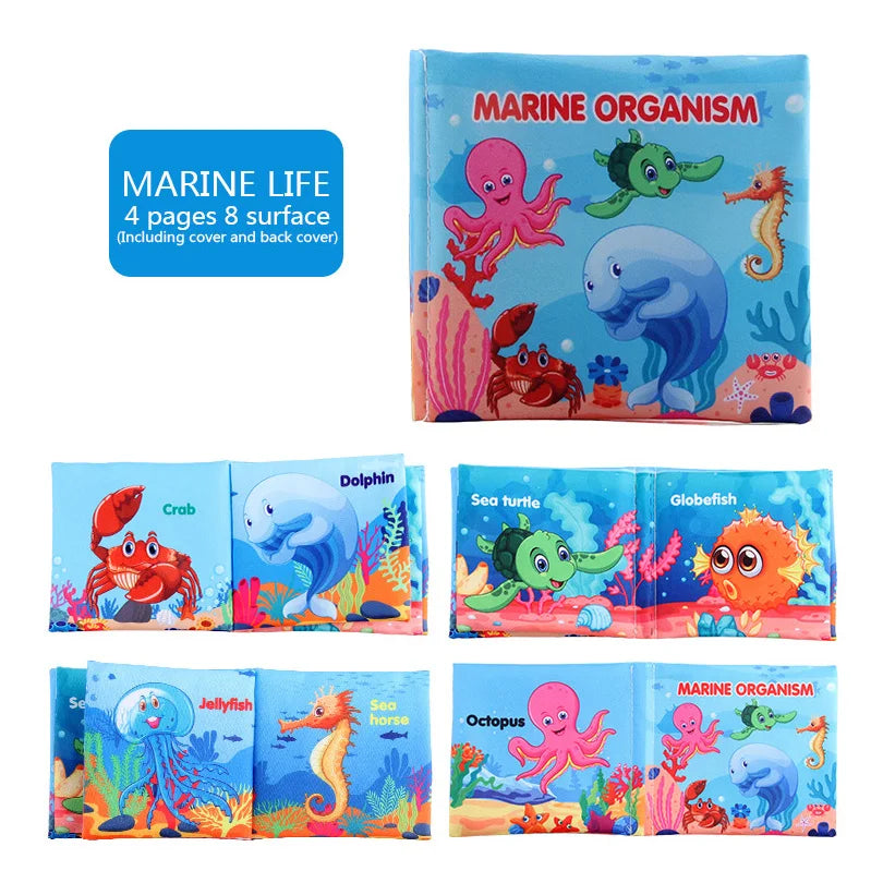 Parent-Babies Soft Fabric Cloth Cognitive Development Early Educational No Tear Book Toys/Washable-Fadeless/Colors-Multicolor/Blue/Pink/Animal