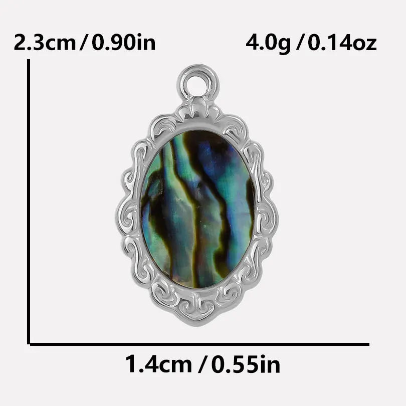 4-5PCS Women Imitation Geometric Stainless Steel Natural Crescent Moon/ Sun/ Heart Pendants