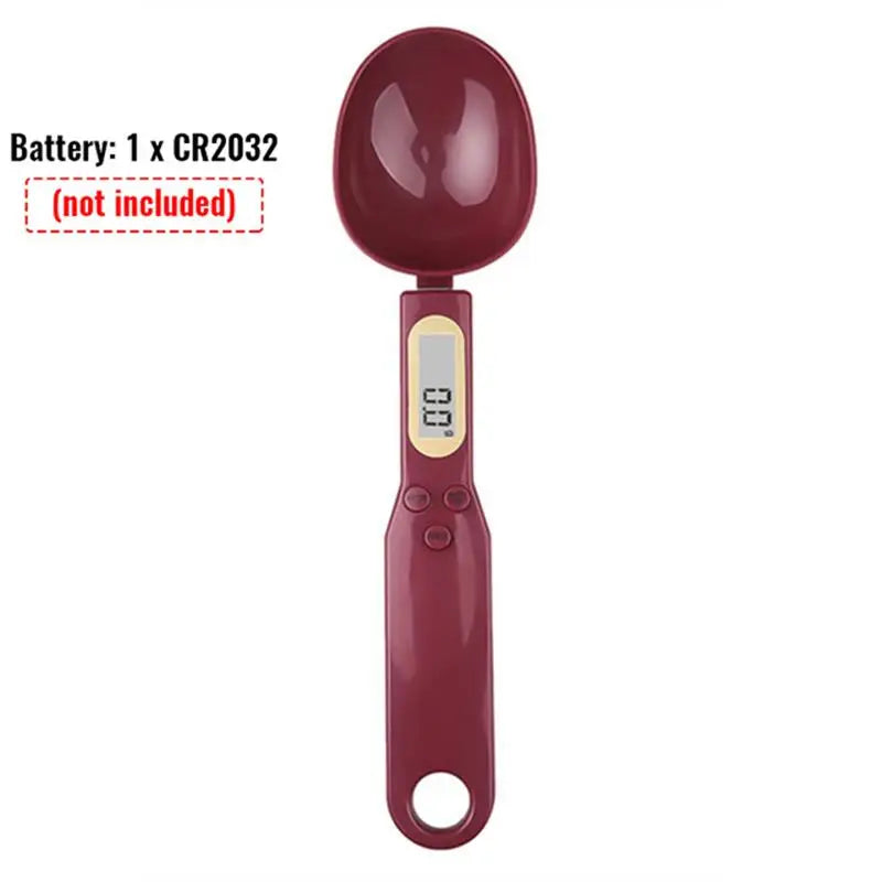 LCD Digital Display Plastic Measurement Adjustable Weighing Spoons/ Colors-White/Pink/Green/Gray/ Red