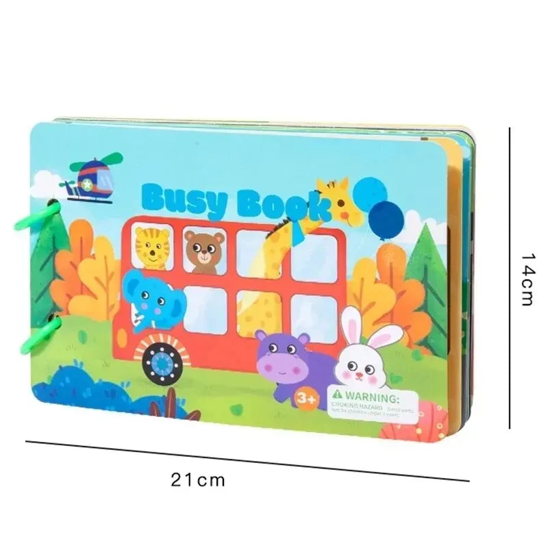 No-EN-Name-Null Kids English Quiet Busy Book Multicolor Paste-Sticker Matching Games Early Educational Toys/Colors-Multicolor/Blue/Green/Ages: 3-12 Years Old-Older