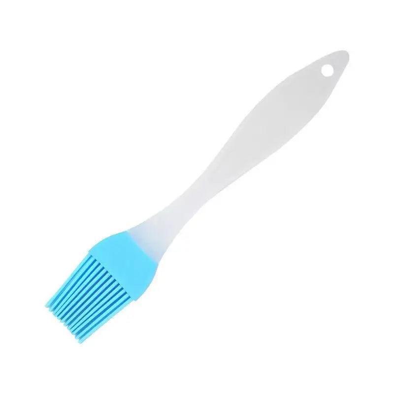 Kitchen Plastic Non-Slip Frosted Handle Disassembling Head Basting Silicone Bristle Brush-Hook Hole/ Colors-Orange/Pink/Green/Red/Yellow/Blue