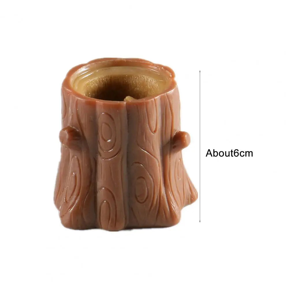 SMALL FIRE CHILD Adults Cute Soft Silicone Squeezable Cartoon Popping Up Squirrel-Multicolor Tree Trunk Stump Vent Activity Toys/Ages: 18 Years Old-Adults/Colors-Brown/Multicolor/Animal
