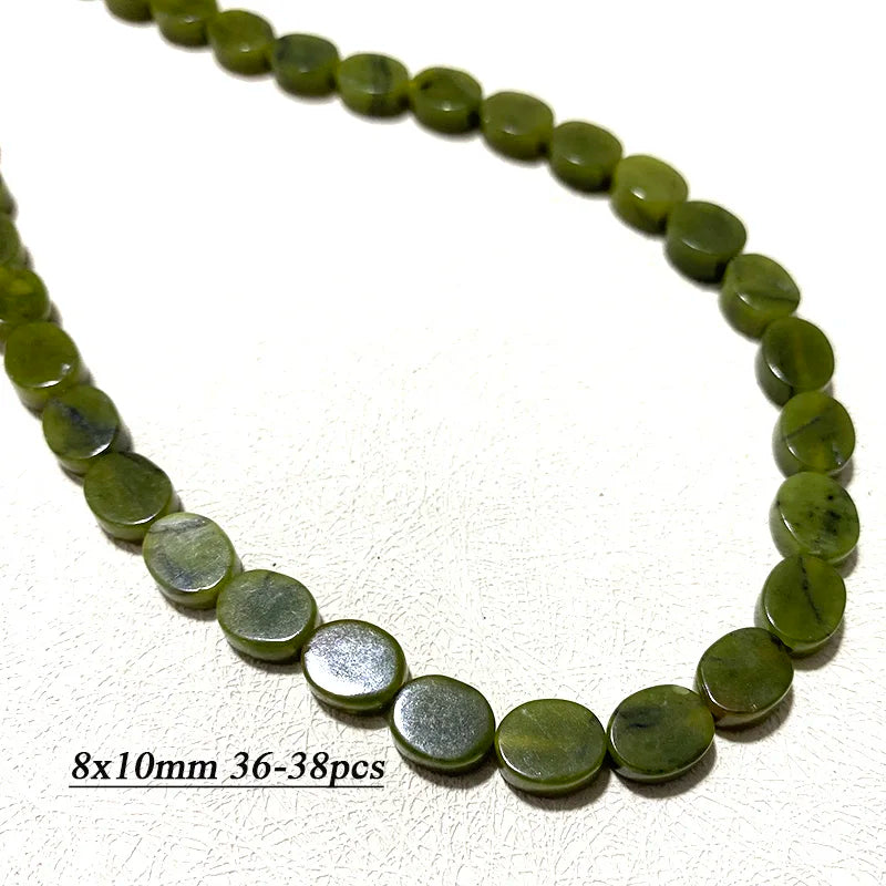 Wholesale 100% Natural Green Jade Cylinder Square Irregular Faceted Round Stone Beads for Jewelry Making Diy Bracelet Charms