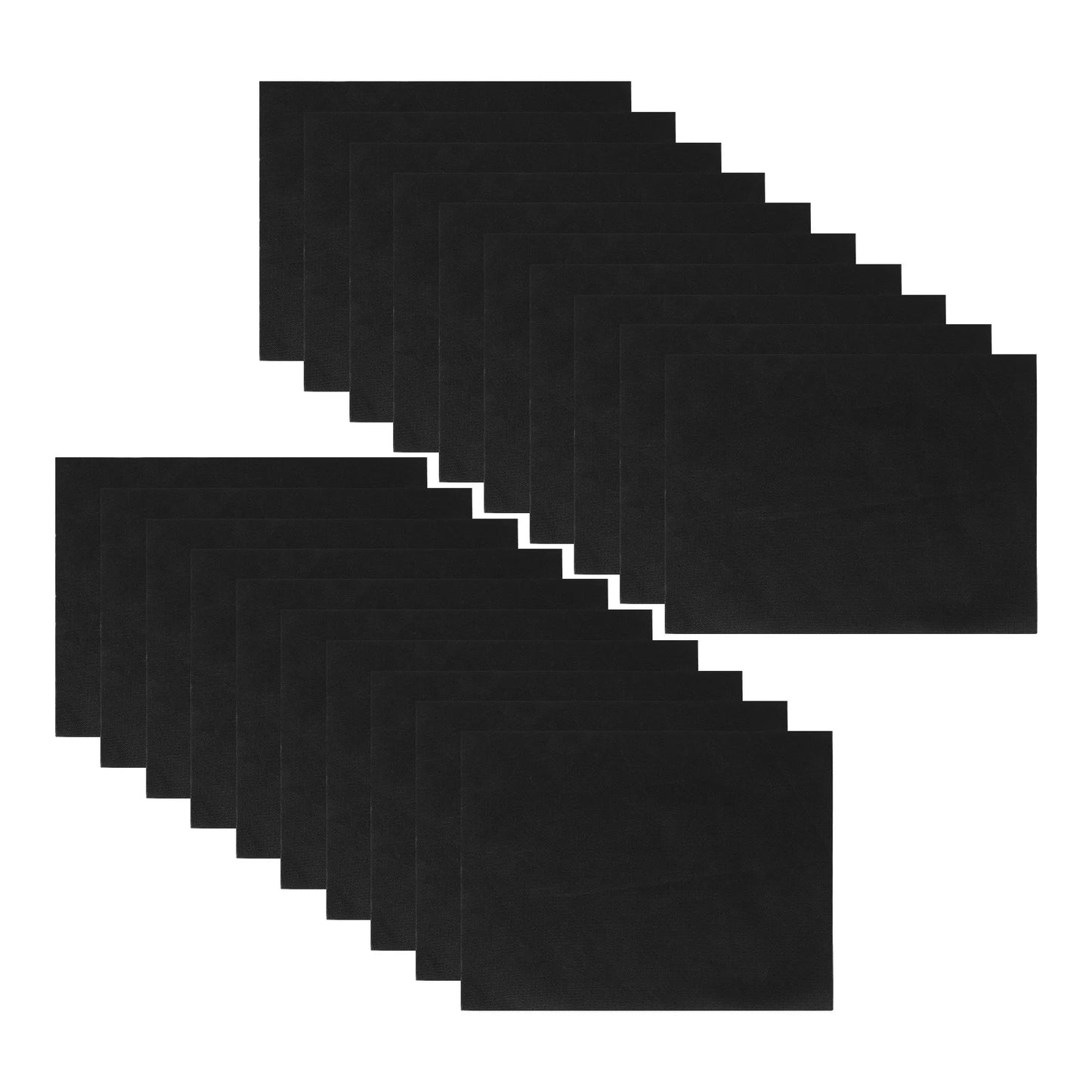 50PCS Set New Black Plastic Non-Woven Fabric Anti-Slip Universal Fit Car Interior Floor Mats