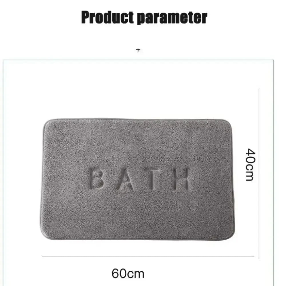Modern Gray Fast Water Absorbing Thick Soft Polyester Memory Foam Core Non-Slip Faux Cashmere Bathroom Mats/Colors-Gray/Brown/Pink/Multicolor