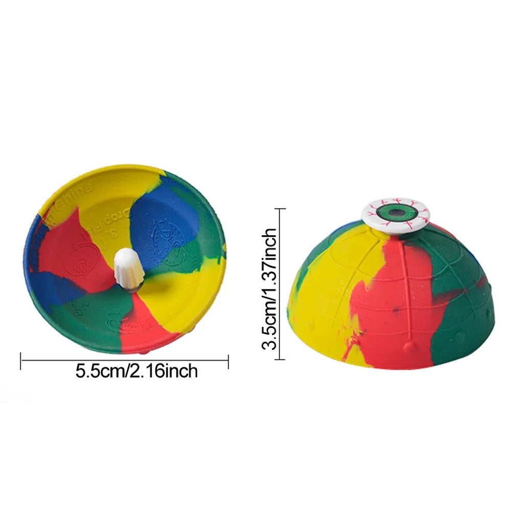 Camouflage Color Finger Play-Press POPS Inward Spin Down Rubber Bouncing Bowl Shape Novel Fidget Toys/Colors-Red/Camouflage/Multicolor/Ages: 13-18 + Years Older