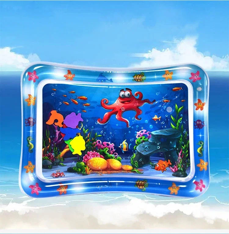 Babies-Toddlers Rectangle-Heart-Star Shapes Inflatable Air-Waterfilled Valves Cute Cartoon Multicolor Ocean Creatures Magic Tummy Time Play Mats/Colors-Multicolor/Animal/Ages: Newborn 0-3 Years Old