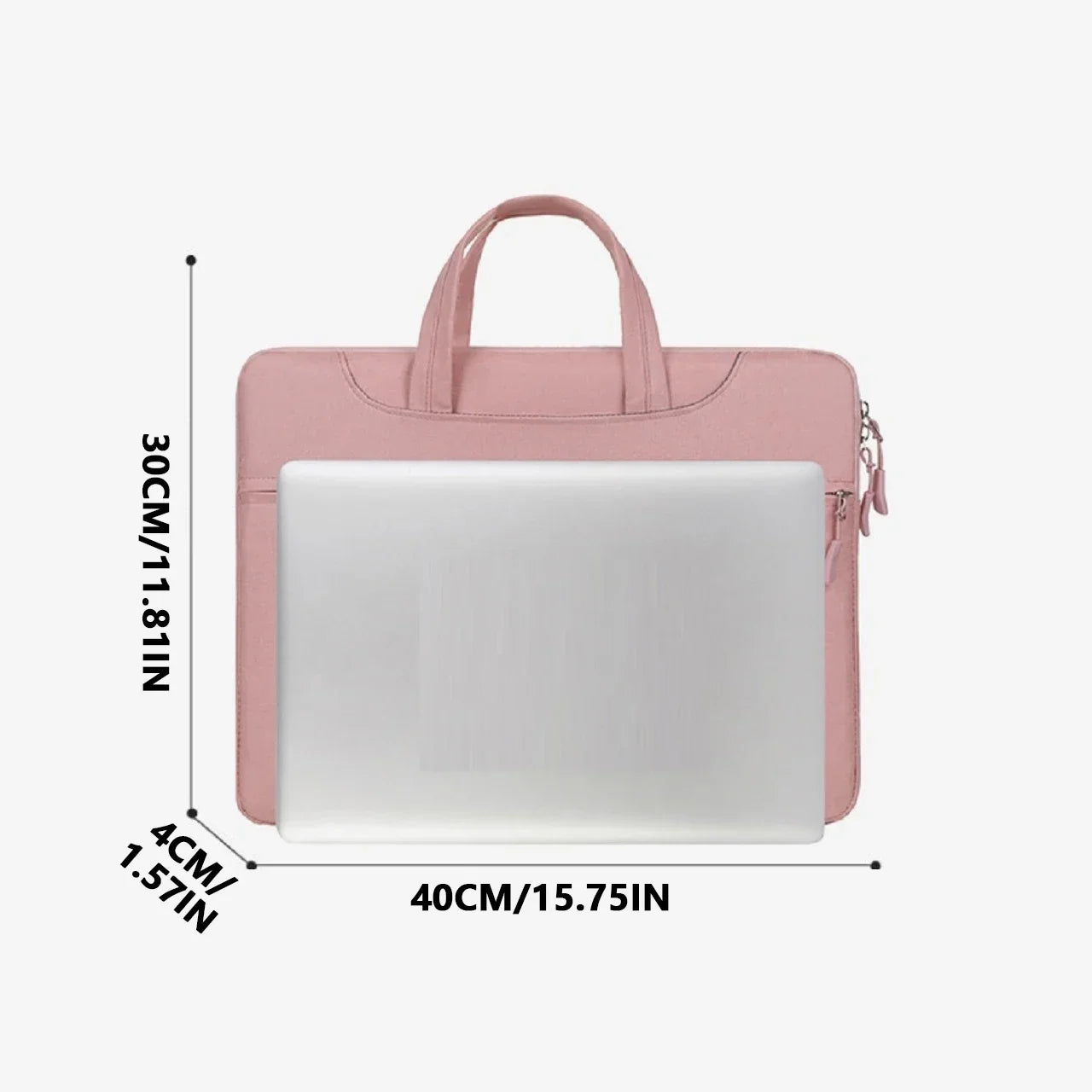 Men Briefcase Front Zipper Nylon Bags /Straps-Handle/ 15.6 inch Laptop/Multi-Pocket Design/Felt Lining/Laptop Compartment/Colors-Pink/Gray/Blue/Black