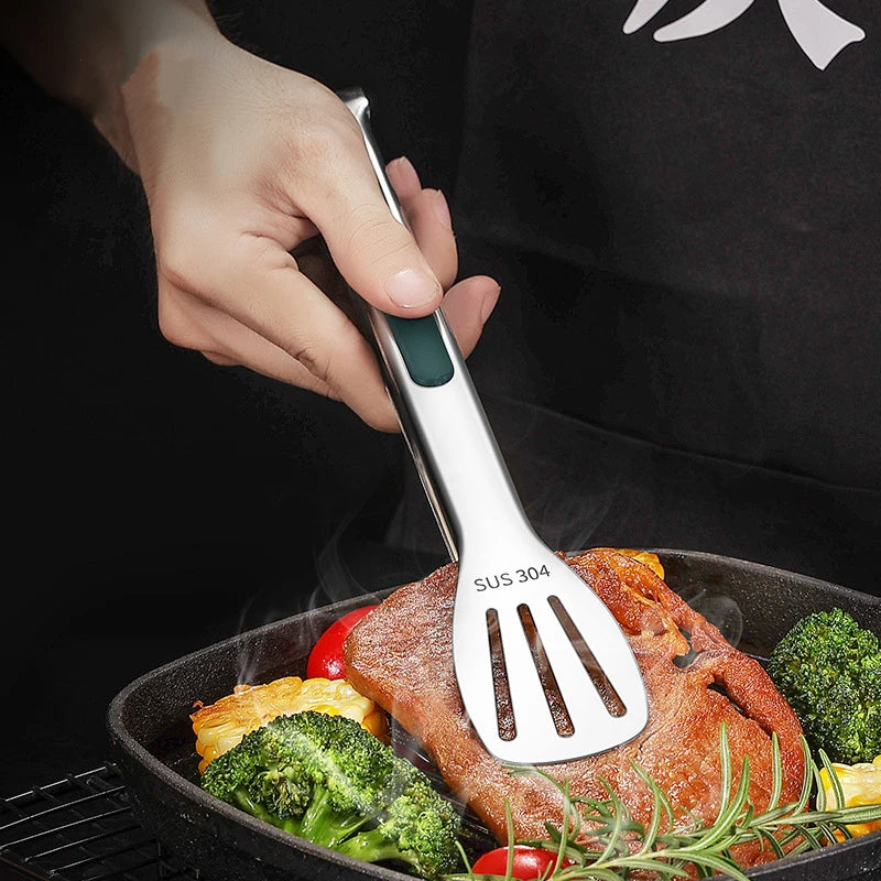 7-9-11 Inch Kitchen Non-Slip Stainless Steel Cooking Tongs