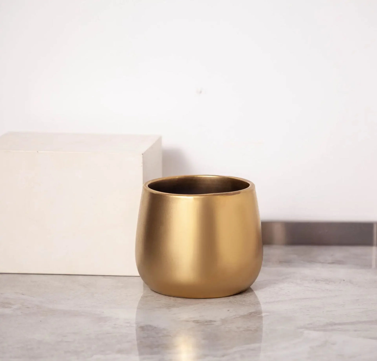 NULL Modern Small Glazed Ceramic Multicolor Round Shaped Desktop Flower Pots Planters /Colors-Colors-Gold/Blue/Pink/Gray/Black/White/Multicolor