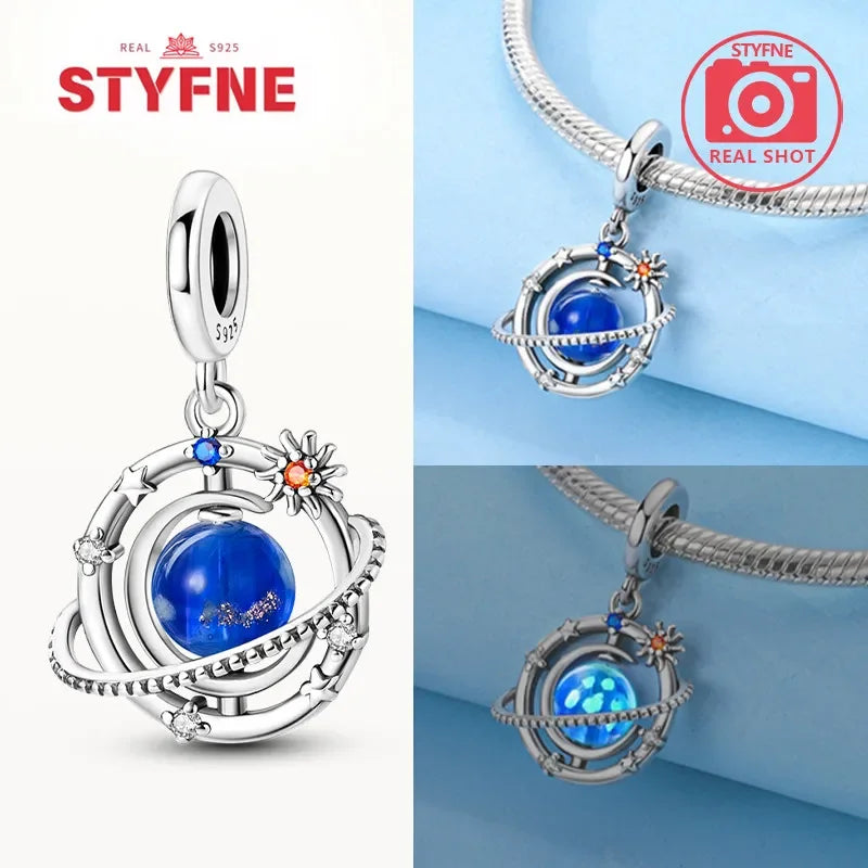 925 Sterling Silver Firefly Charms Glow in The Dark Pendant For Original Bracelet for Women fine Jewelry Love Gifts Diy