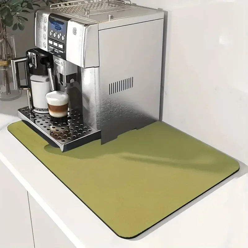 VIKAMA Kitchen Printed Heat-Proof Rapid Water Absorption Anti-Slip Rubber Bottom Waterproof Polyester Coffee Machine Mats/Colors-Blue/Black/Brown/Beige/Gray/Green/Geometric/Multicolor