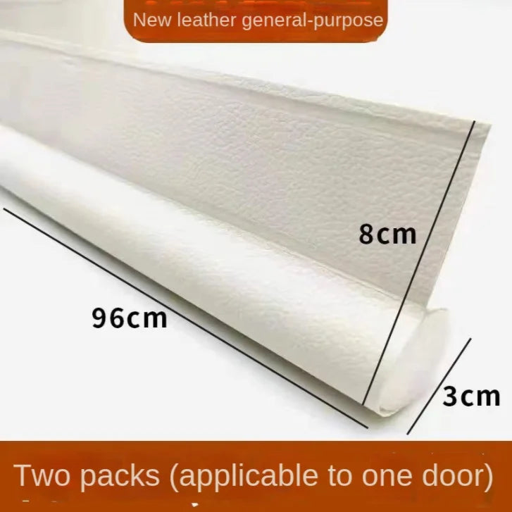 Non-Self-Adhesive Sound-Wind-Light-Bug Proof Cuttable Velcro PU Fabric Under Door Acoustic Round Foam Sealing Strips/Colors-Brown/Gray/Black/White