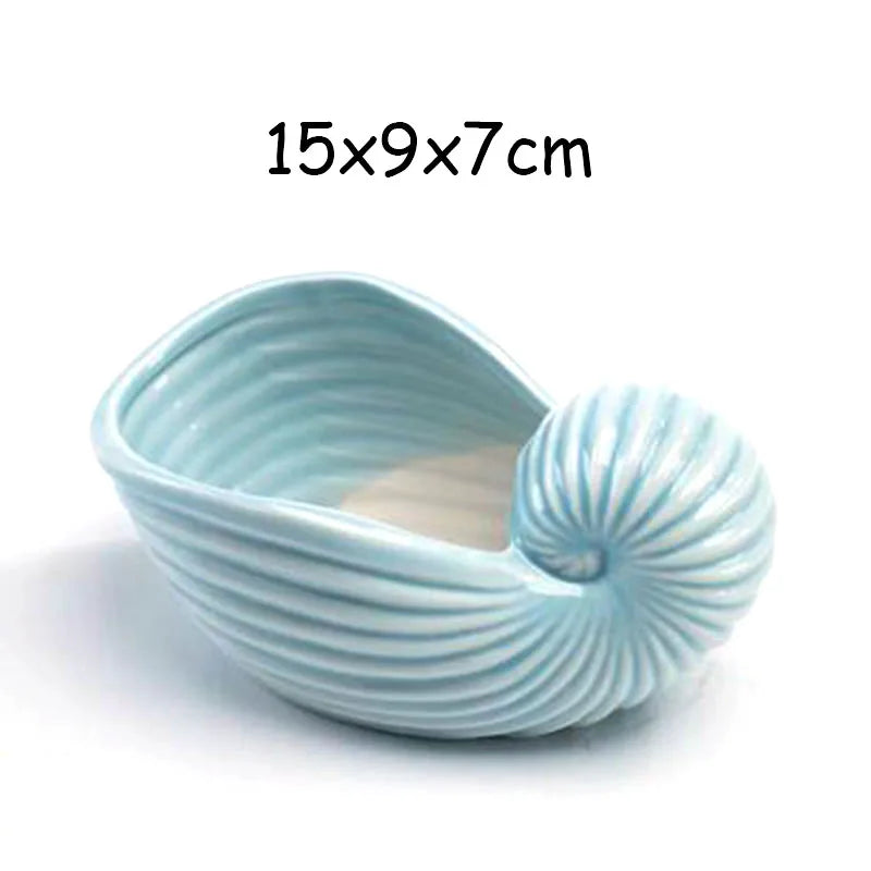 European Style Cute Fleshy Flowerpot Pocelain Blue Fish Macetas Vase Home Garden Mini Bonsai Cactus Flower Pot Balcony Decor