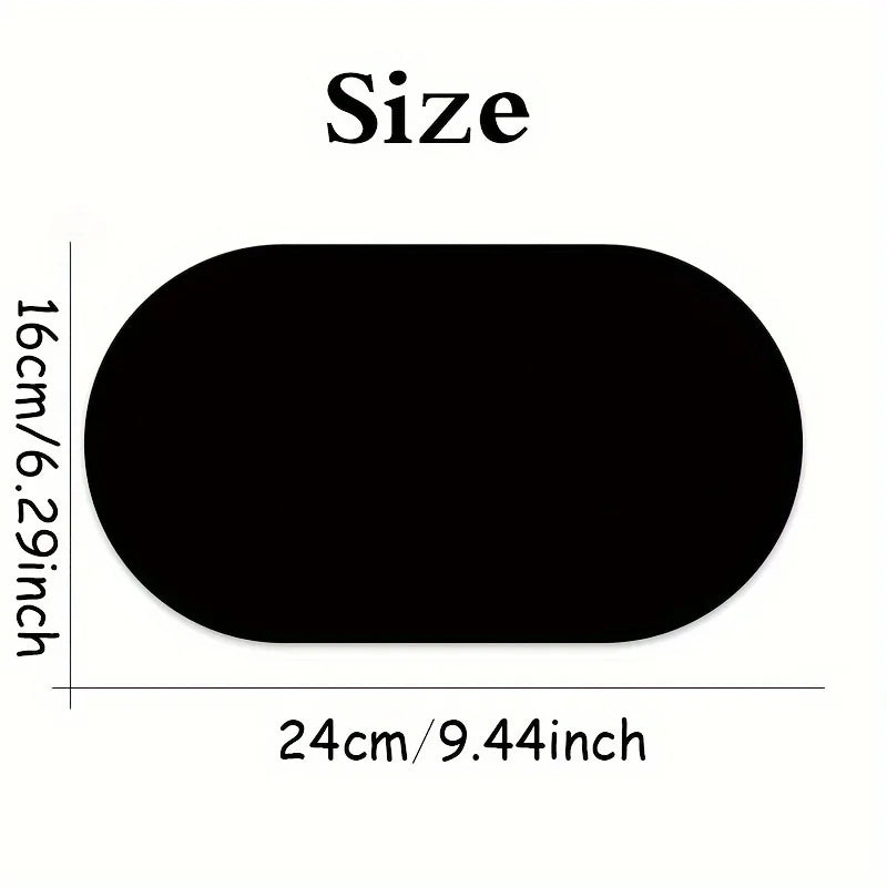 Small Waterproof Soft PU Leather Oblong Oval Shape Solid Color One-Sided Gaming Mouse Pads/Colors-Pink/Black/White/Blue/Brown/Navy Blue/Green