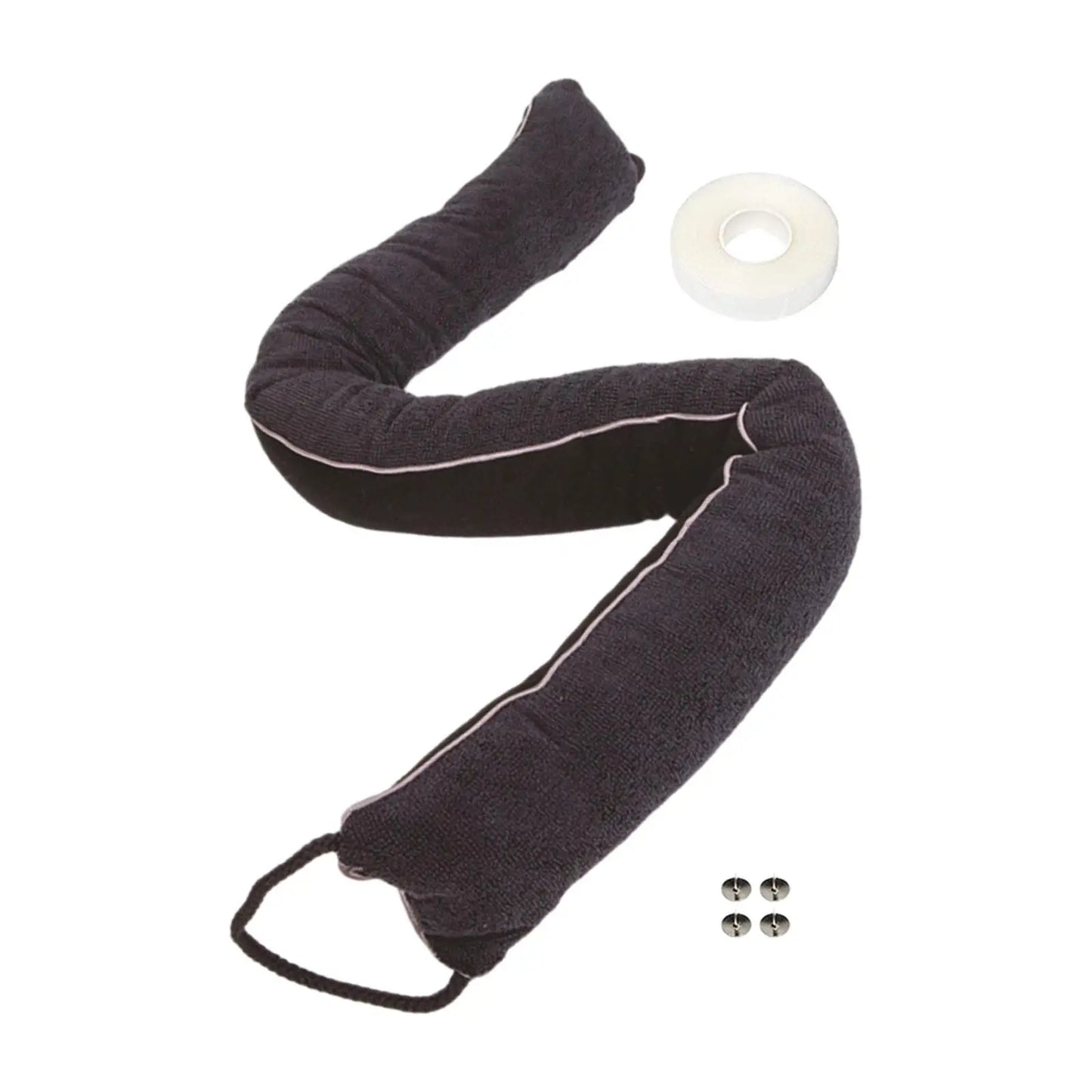 1 PCS Set Oxford Cotton Cloth Under Door Round Long Rectangle Draft Stoppers/4 PCS Pushpins/1 Roll Of Tape/Colors-Multicolor/Gray/Black/Brown/Beige