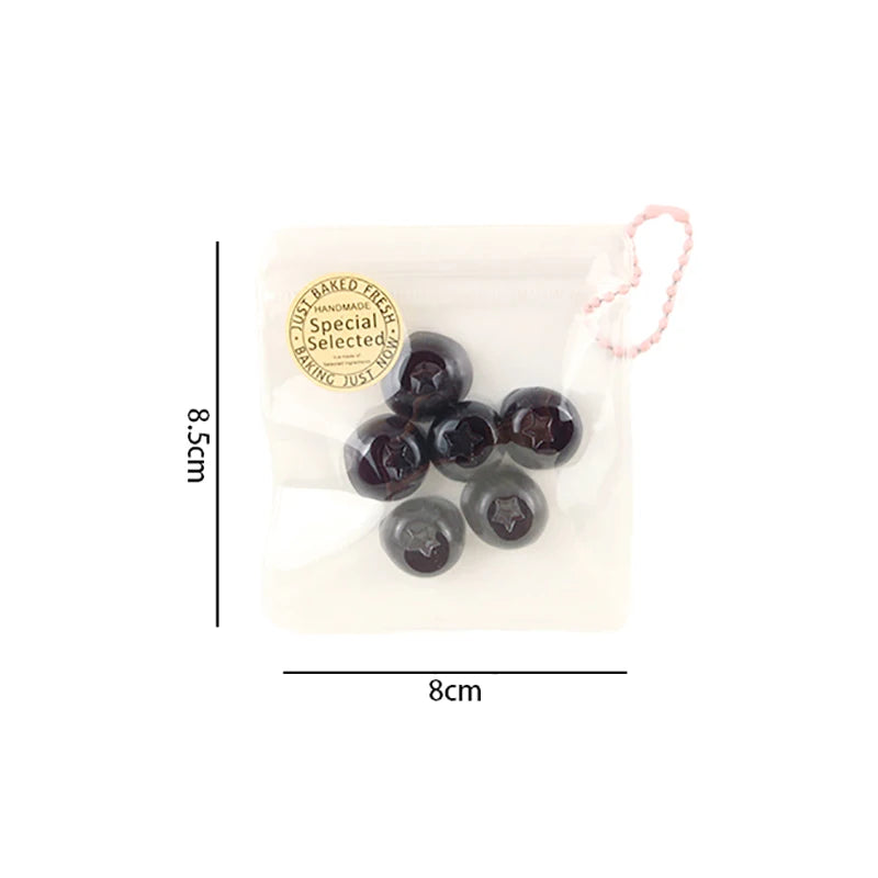 No-EN-Name-Null Kids Mini Handheld Soft TPR Plastic Clear Transparent Bag-Realistic Black-Blueberries Squeeze Stress-Anxiety Relieving Activity Toys/Ages: 6-12 + Years Old