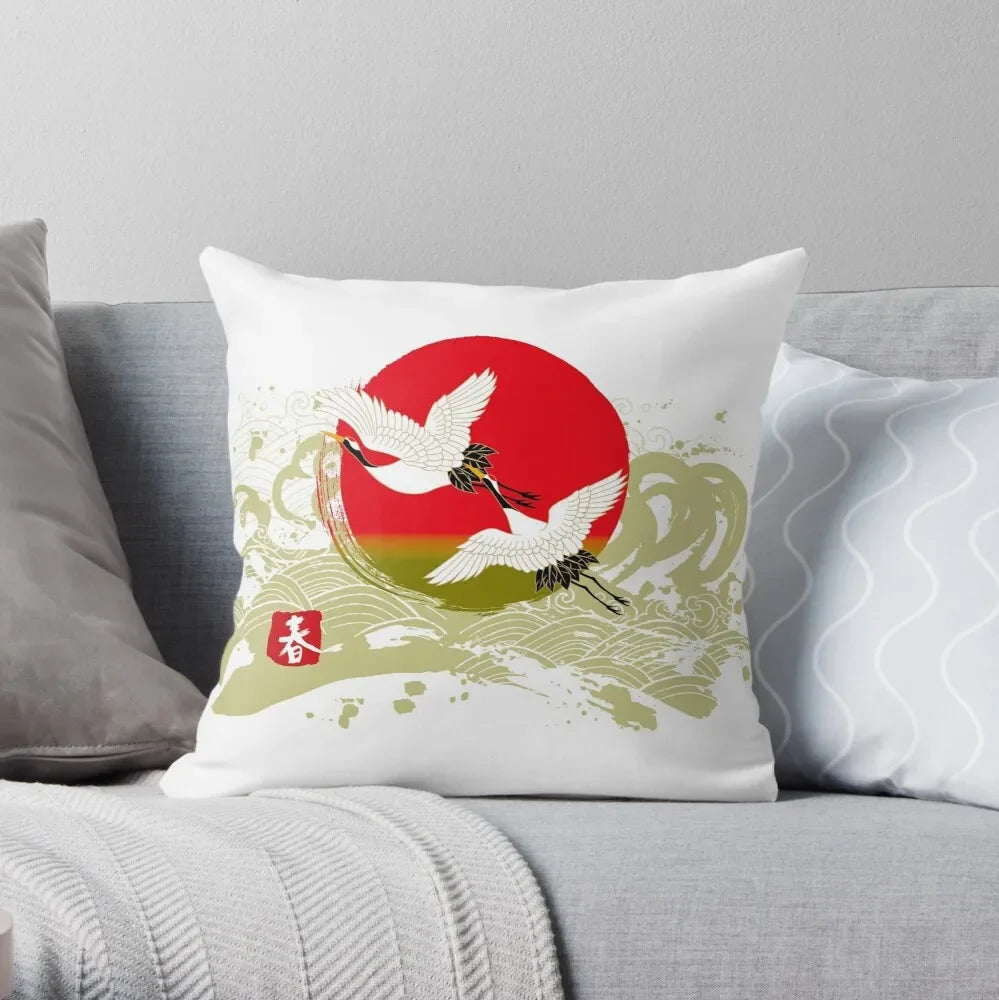 100% Polyester Square Chinese Style Pillowcases/Colors-Animal/Red/Multicolor/Yellow/White/Navy/Gray