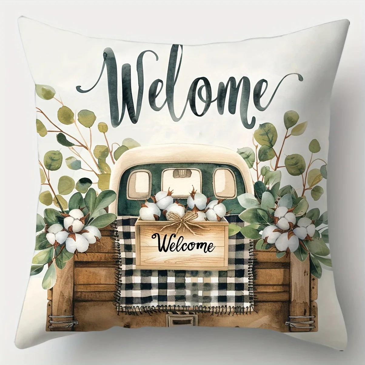 100% Polyester Printed Decorative Pillowcases/Colors-Multicolor/Pink/Gray/White