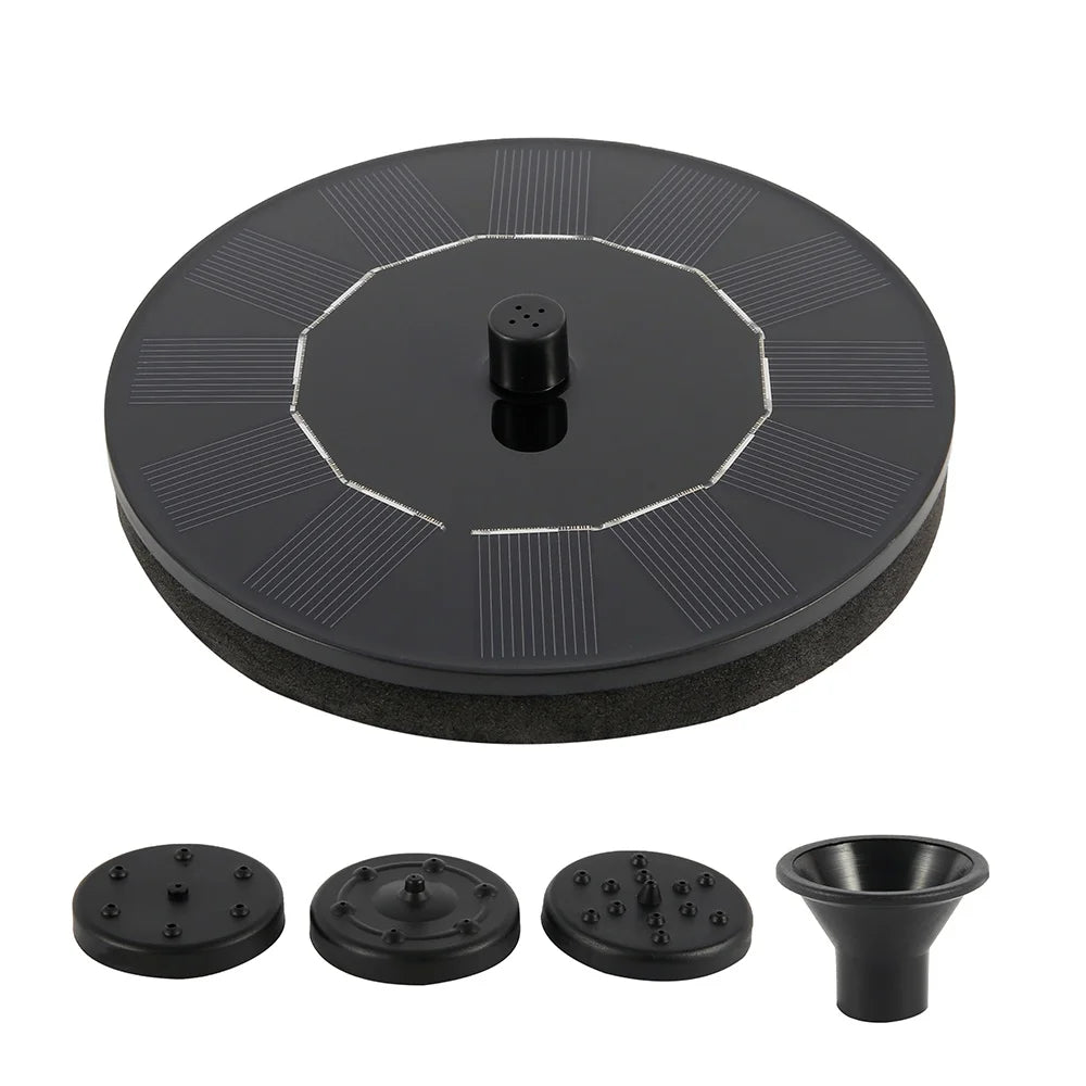 Floating Solar Fountain Pump Solar Panel Bird Baths Water Fountain With 4 Nozzles For Garden Outdoor Water Pool Pond Decor