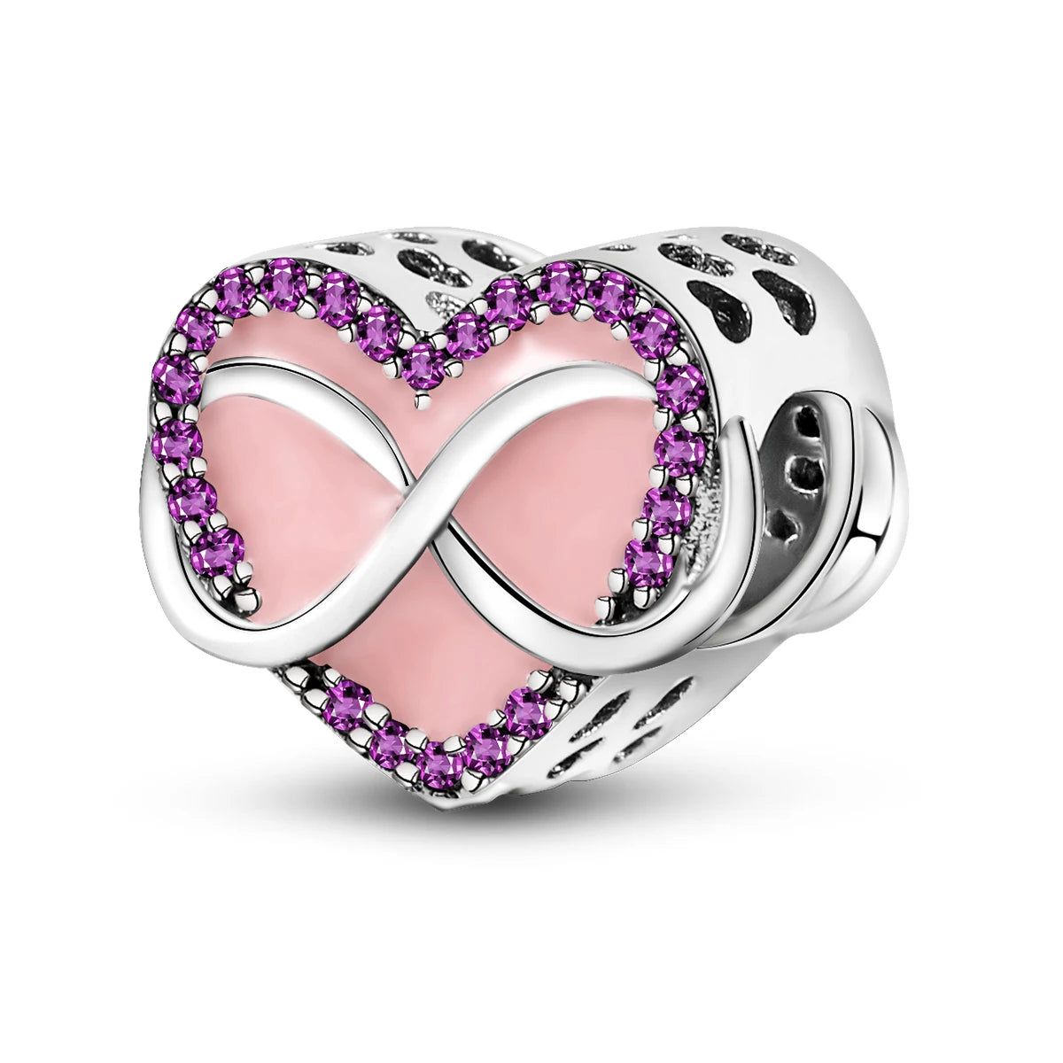 Fine Irregular Silver Plated Round Charms-Pendants Rope Link Bracelets/Colors-Silver/Pink/Multicolor/Floral/Animal