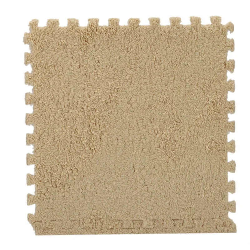 Kids 10 PCS Set Jigsaw Interlocking Ant-Fatigue Foam EVA Mat Flooring/Colors-Beige/Gray